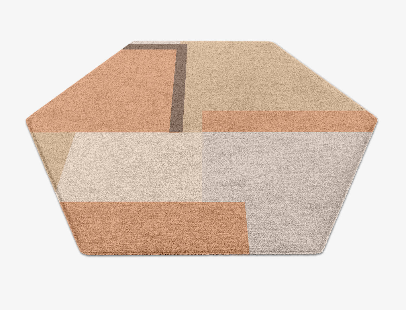 Echt  Hexagon Hand Knotted Tibetan Wool Custom Rug by Rug Artisan