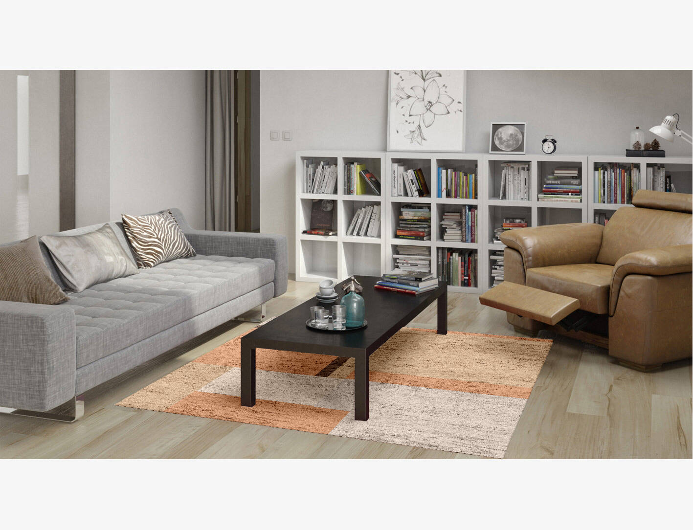 Echt  Square Hand Knotted Bamboo Silk Custom Rug by Rug Artisan