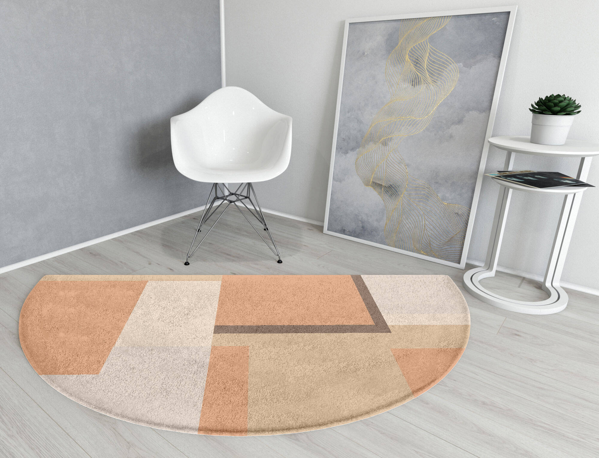 Echt  Halfmoon Hand Tufted Pure Wool Custom Rug by Rug Artisan