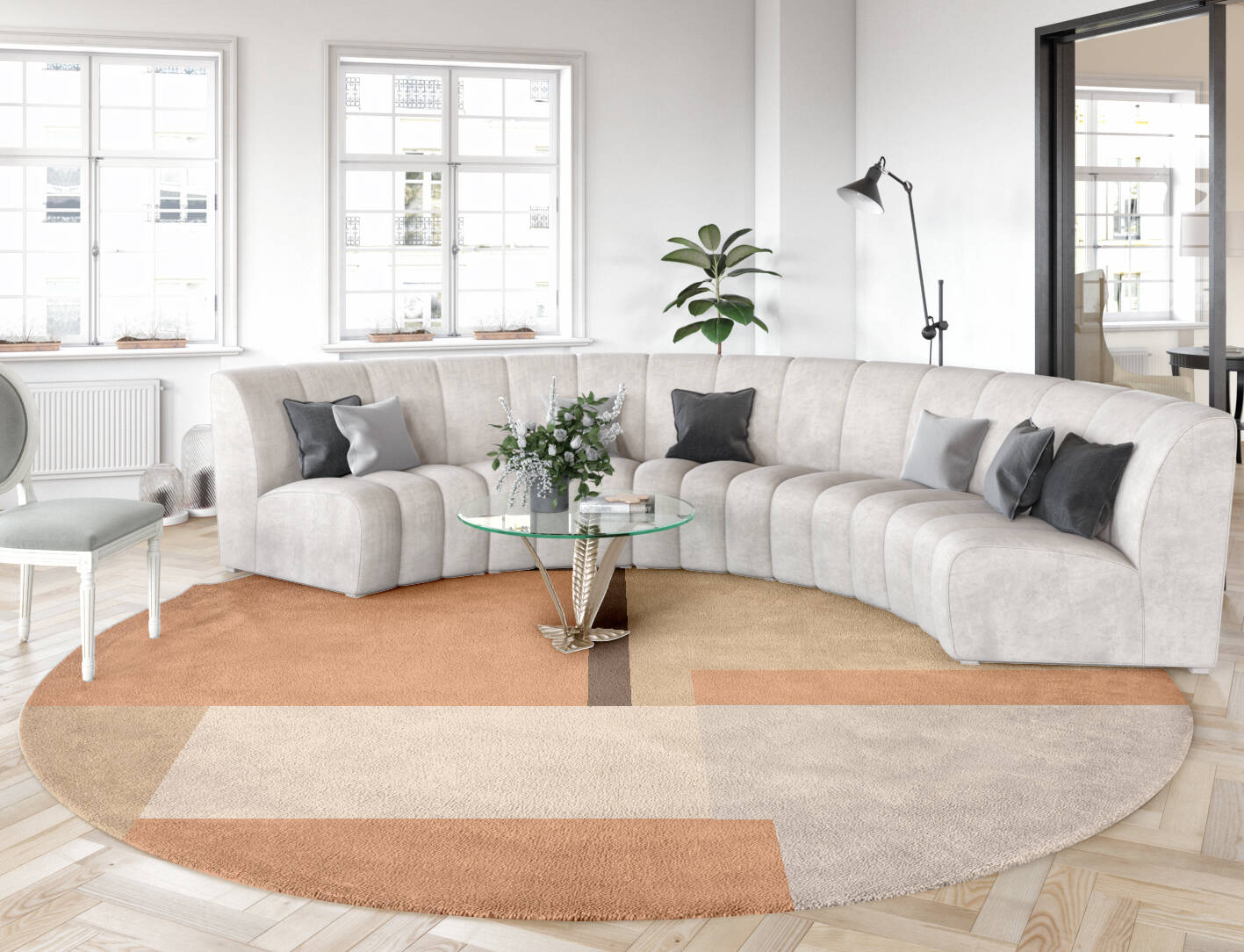 Echt  Round Hand Tufted Pure Wool Custom Rug by Rug Artisan