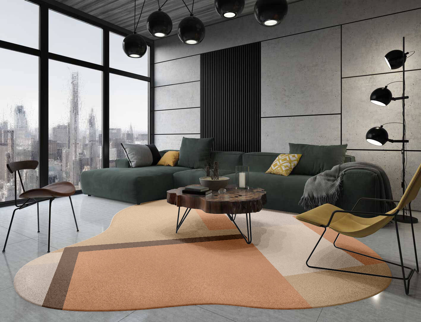 Echt  Splash Hand Tufted Pure Wool Custom Rug by Rug Artisan