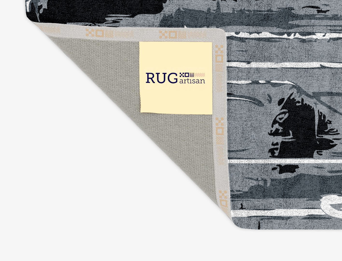 Eclat Grey Monochrome Rectangle Hand Tufted Bamboo Silk Custom Rug by Rug Artisan