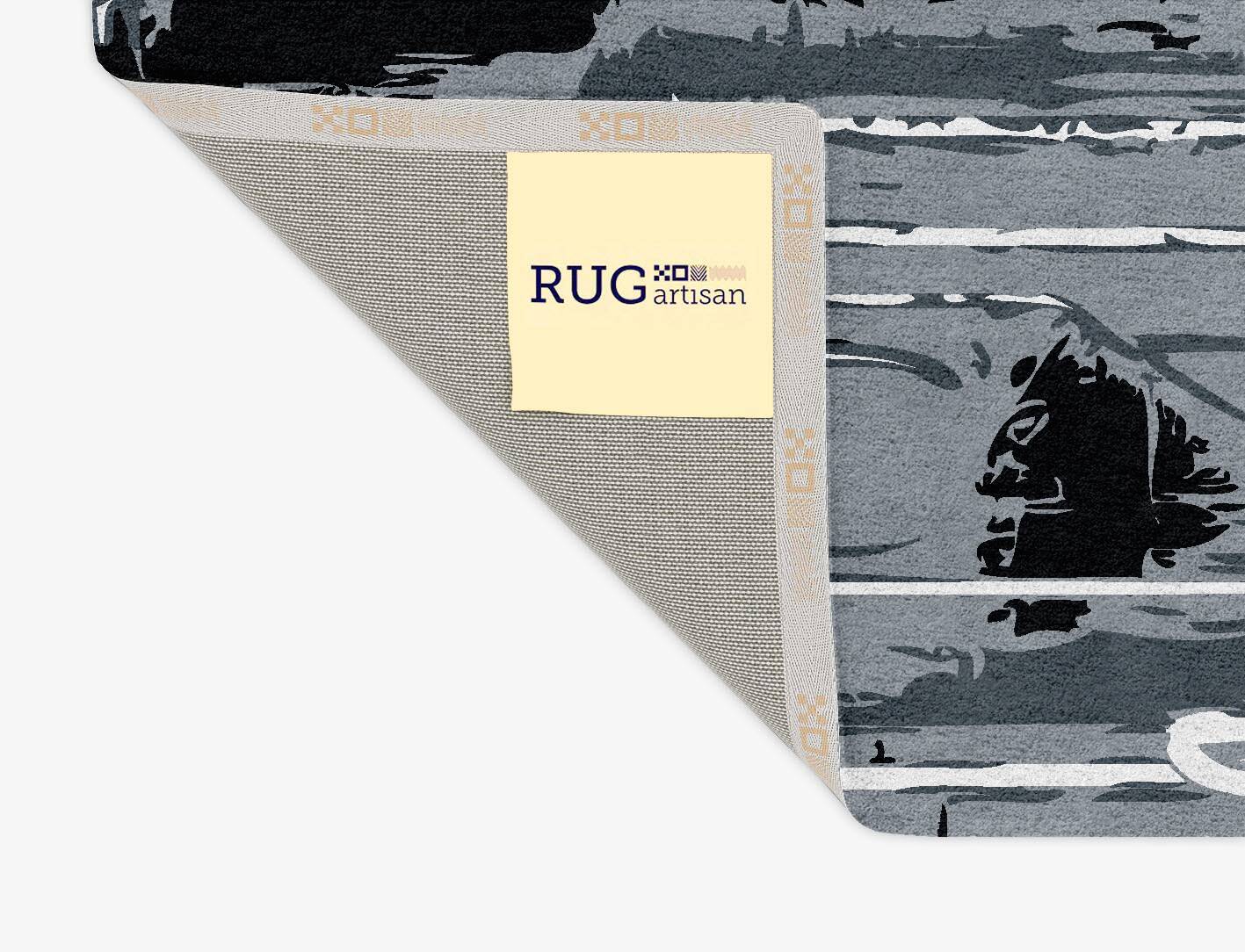 Eclat Grey Monochrome Rectangle Hand Tufted Pure Wool Custom Rug by Rug Artisan