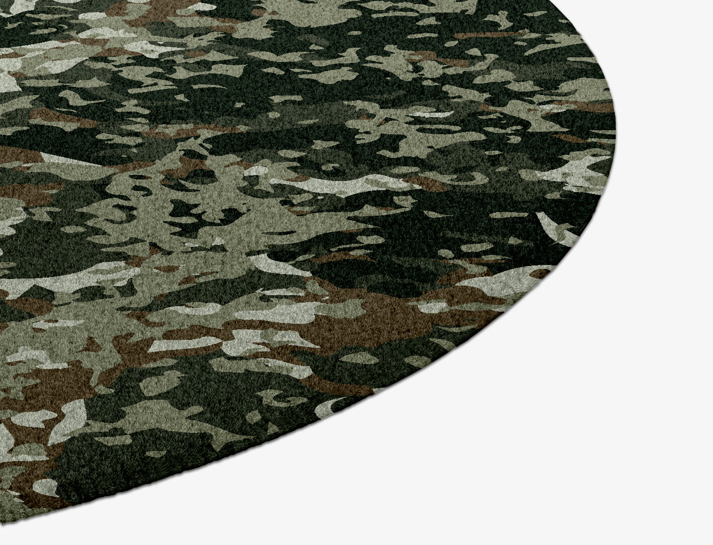 Eddy Surface Art Round Hand Knotted Tibetan Wool Custom Rug by Rug Artisan