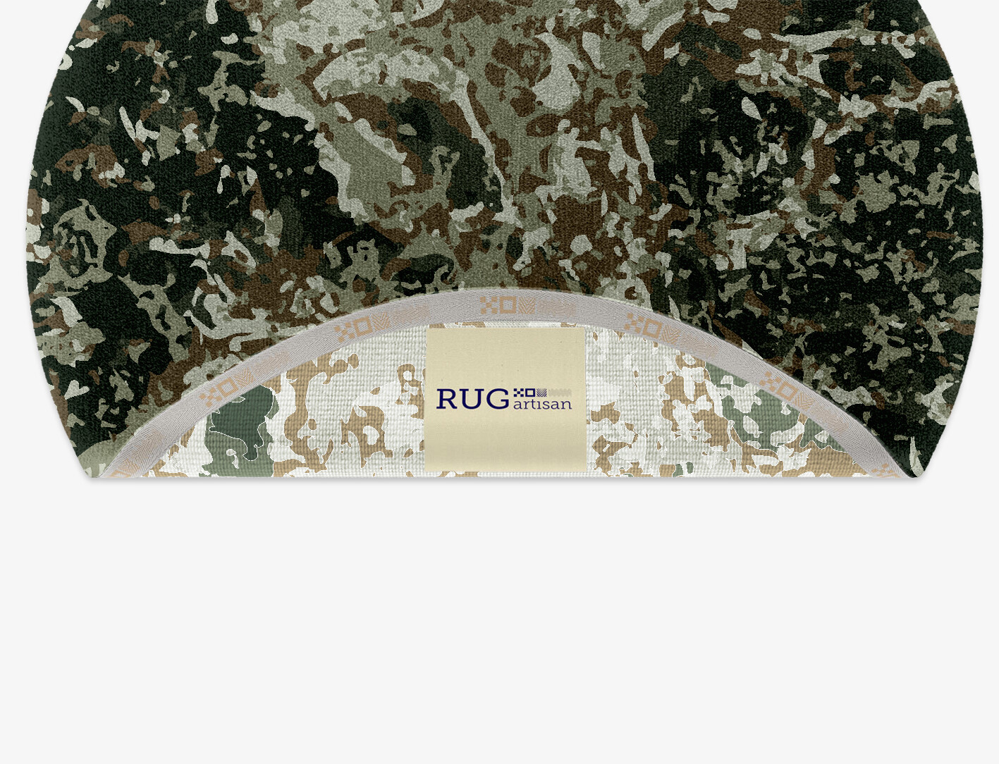 Eddy Surface Art Round Hand Knotted Tibetan Wool Custom Rug by Rug Artisan