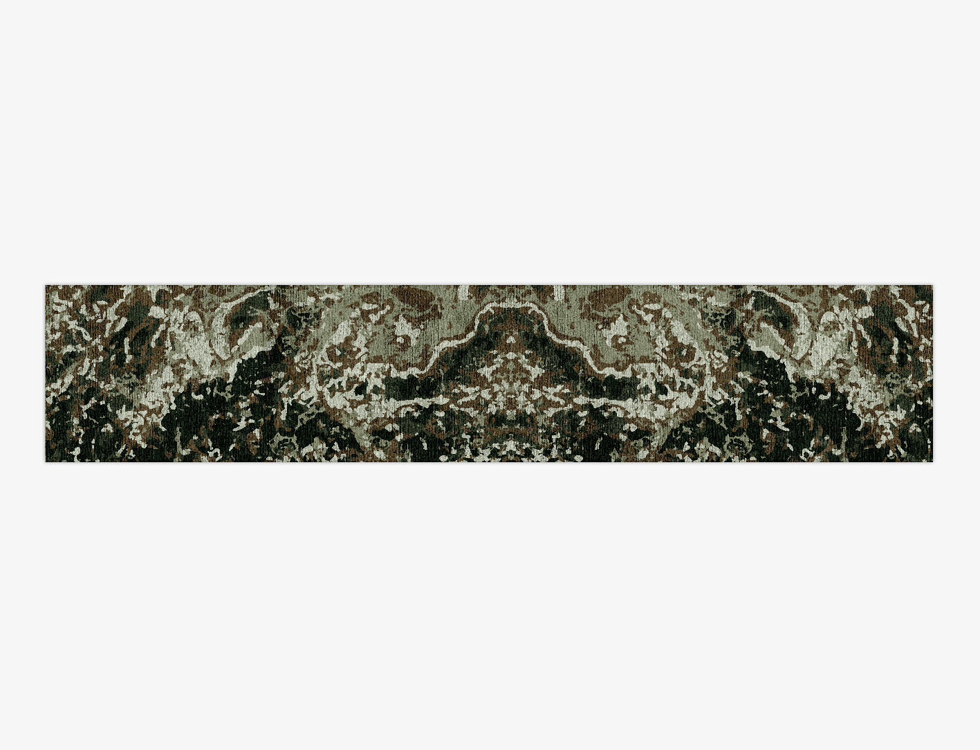 Eddy Surface Art Runner Hand Knotted Bamboo Silk Custom Rug by Rug Artisan