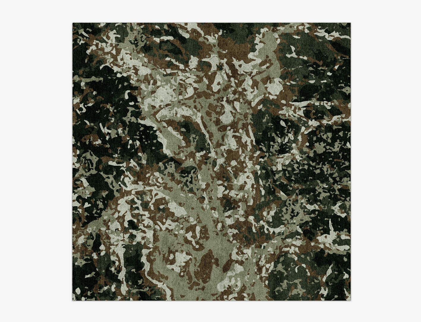 Eddy Surface Art Square Hand Knotted Bamboo Silk Custom Rug by Rug Artisan