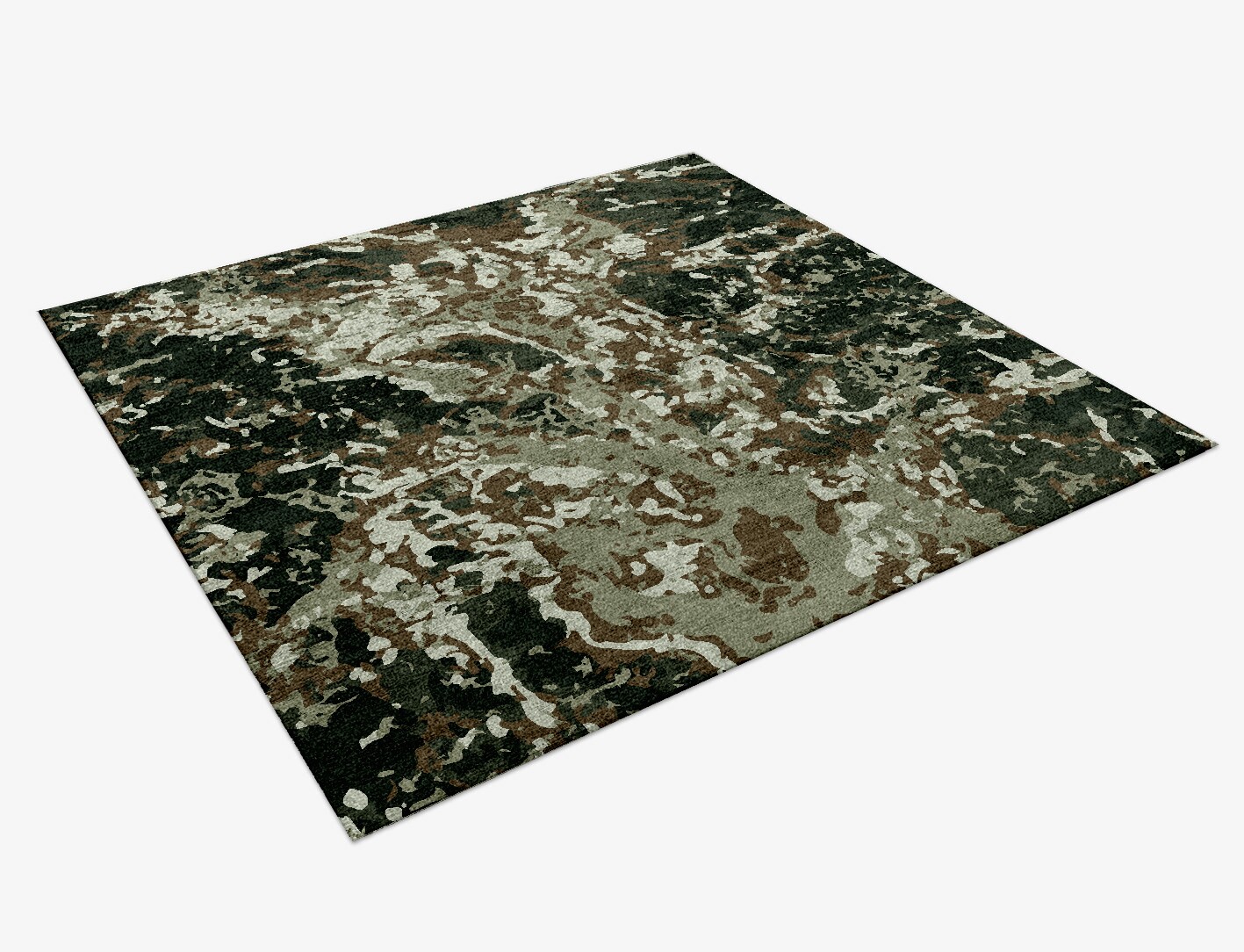 Eddy Surface Art Square Hand Knotted Bamboo Silk Custom Rug by Rug Artisan