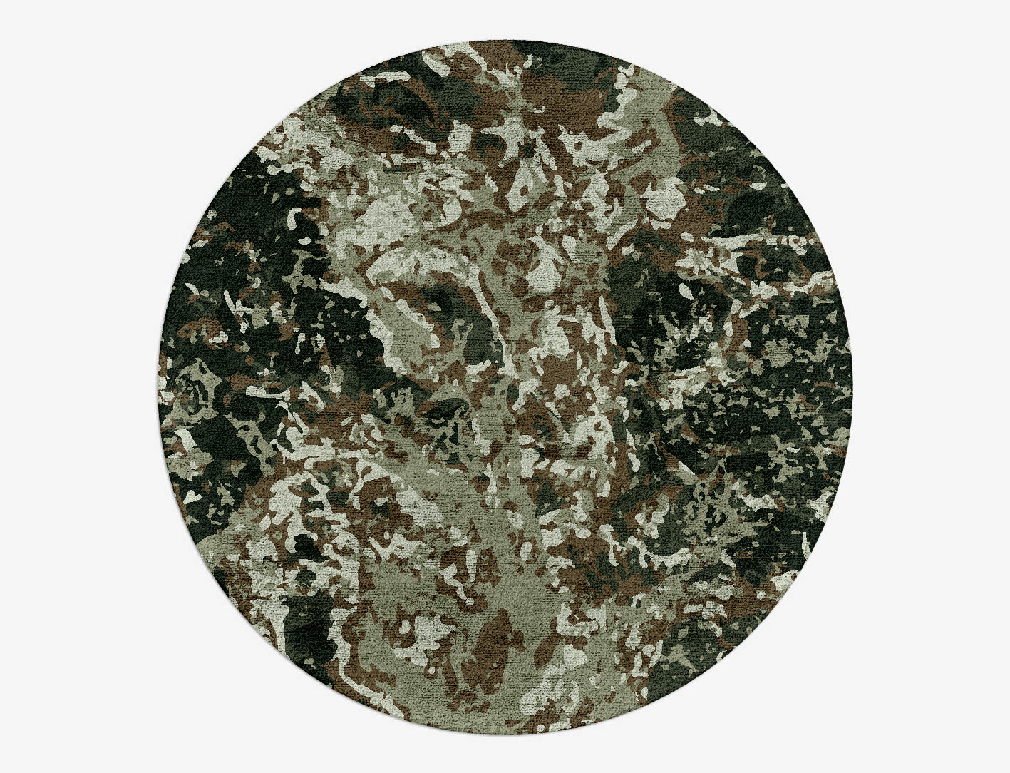 Eddy Surface Art Round Hand Tufted Bamboo Silk Custom Rug by Rug Artisan