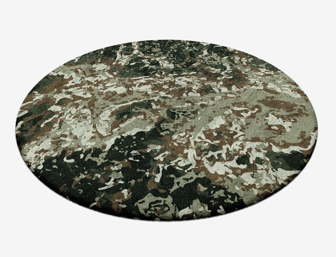 Eddy Surface Art Round Hand Tufted Bamboo Silk Custom Rug by Rug Artisan