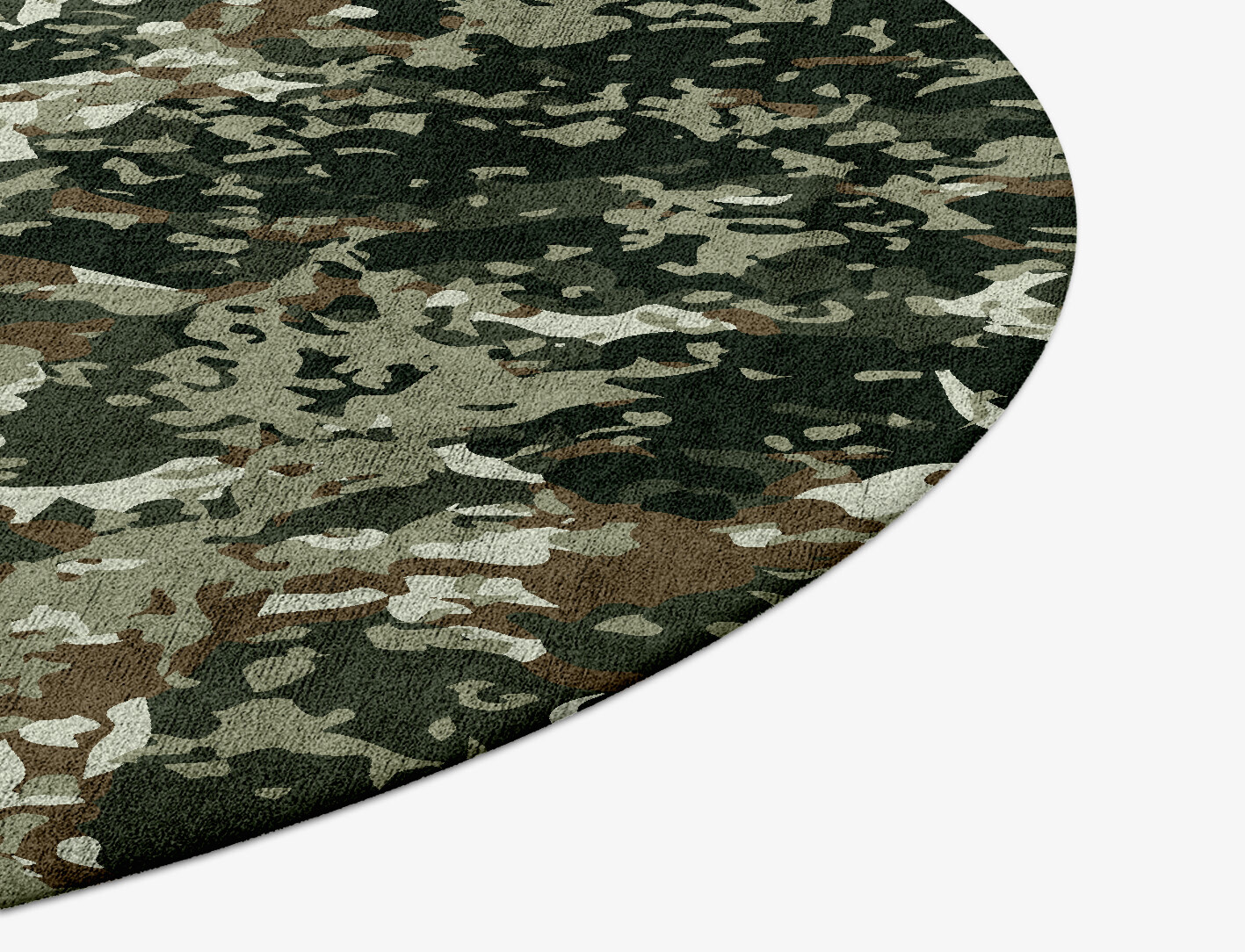 Eddy Surface Art Round Hand Tufted Bamboo Silk Custom Rug by Rug Artisan
