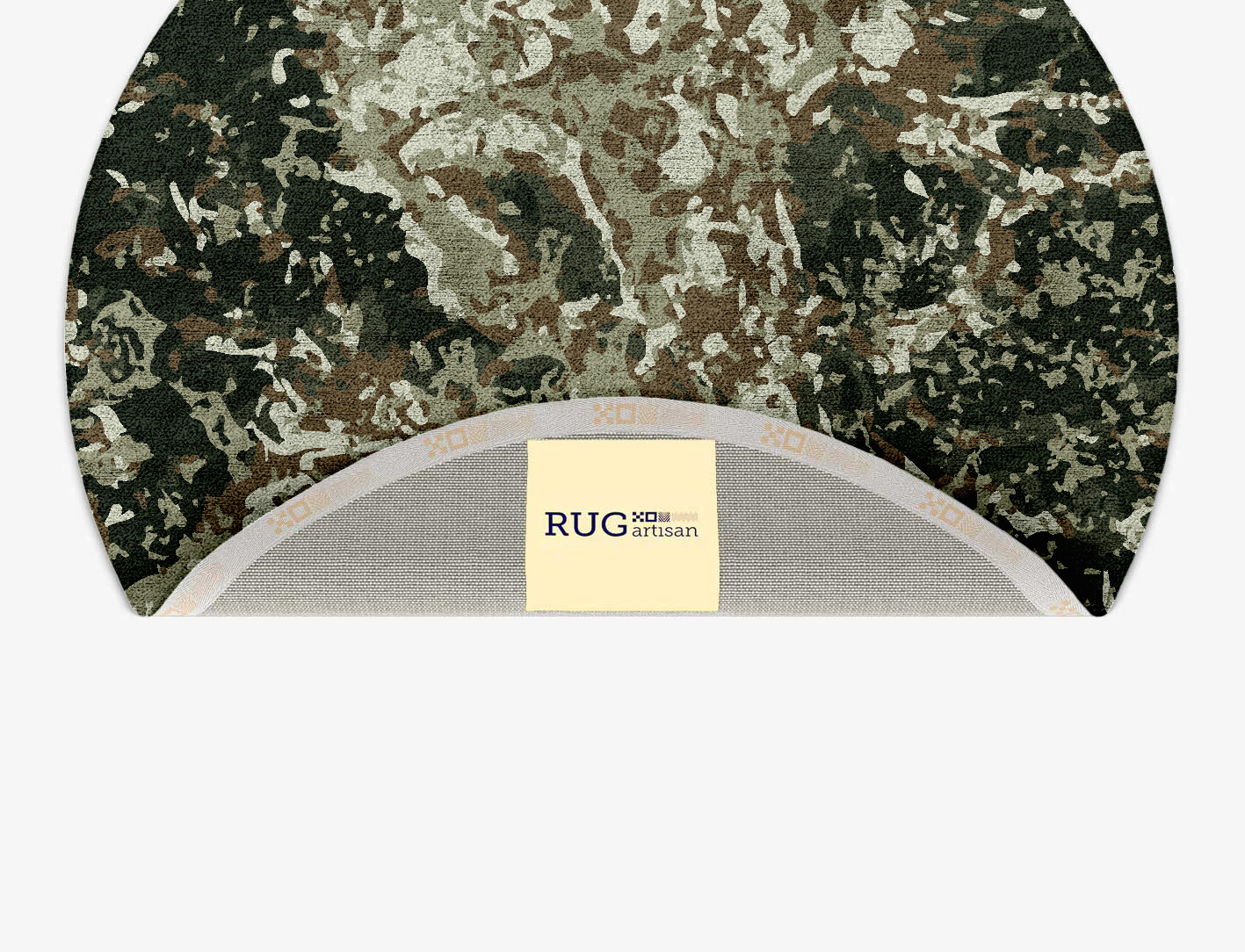 Eddy Surface Art Round Hand Tufted Bamboo Silk Custom Rug by Rug Artisan
