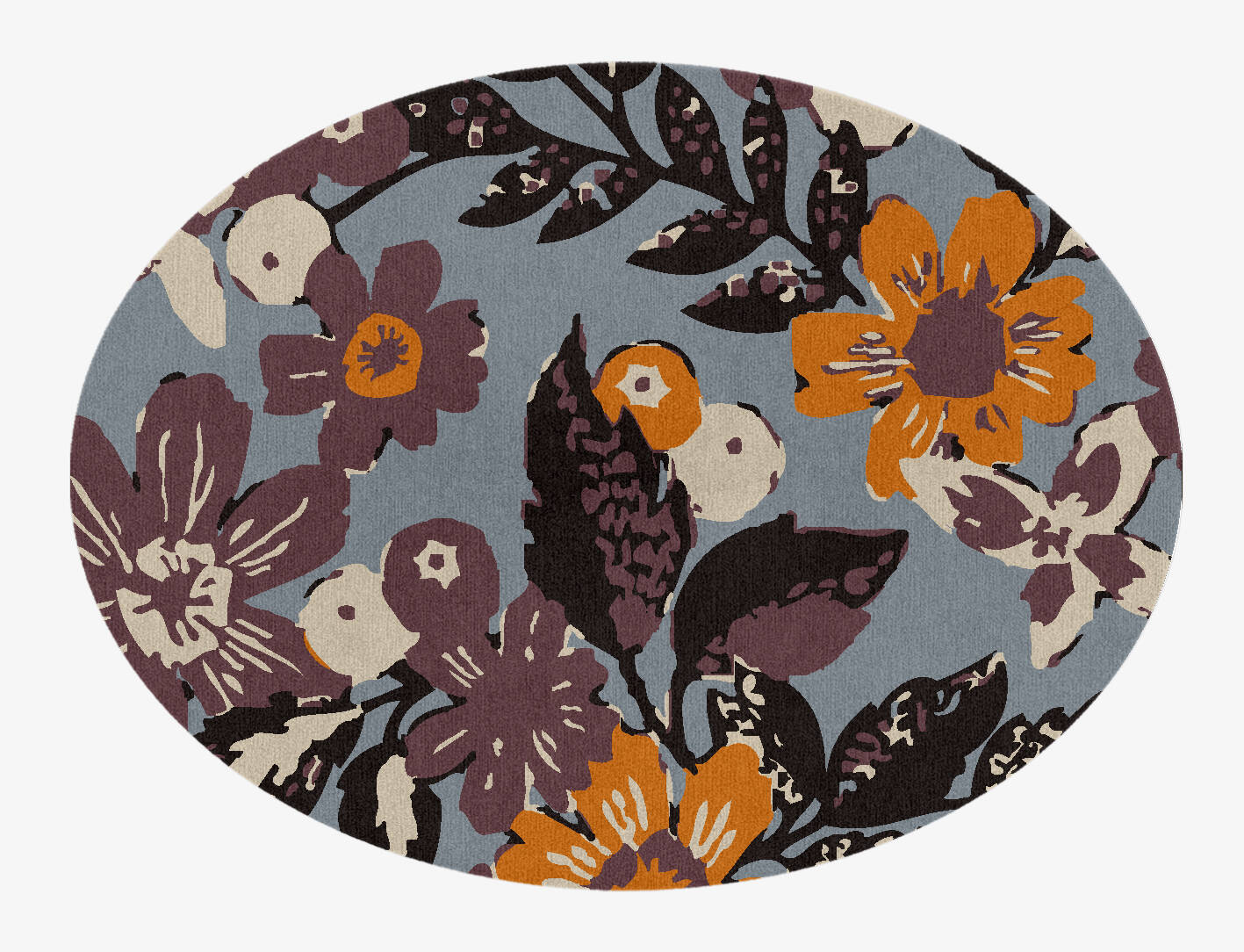 Eden Floral Oval Hand Knotted Tibetan Wool Custom Rug by Rug Artisan