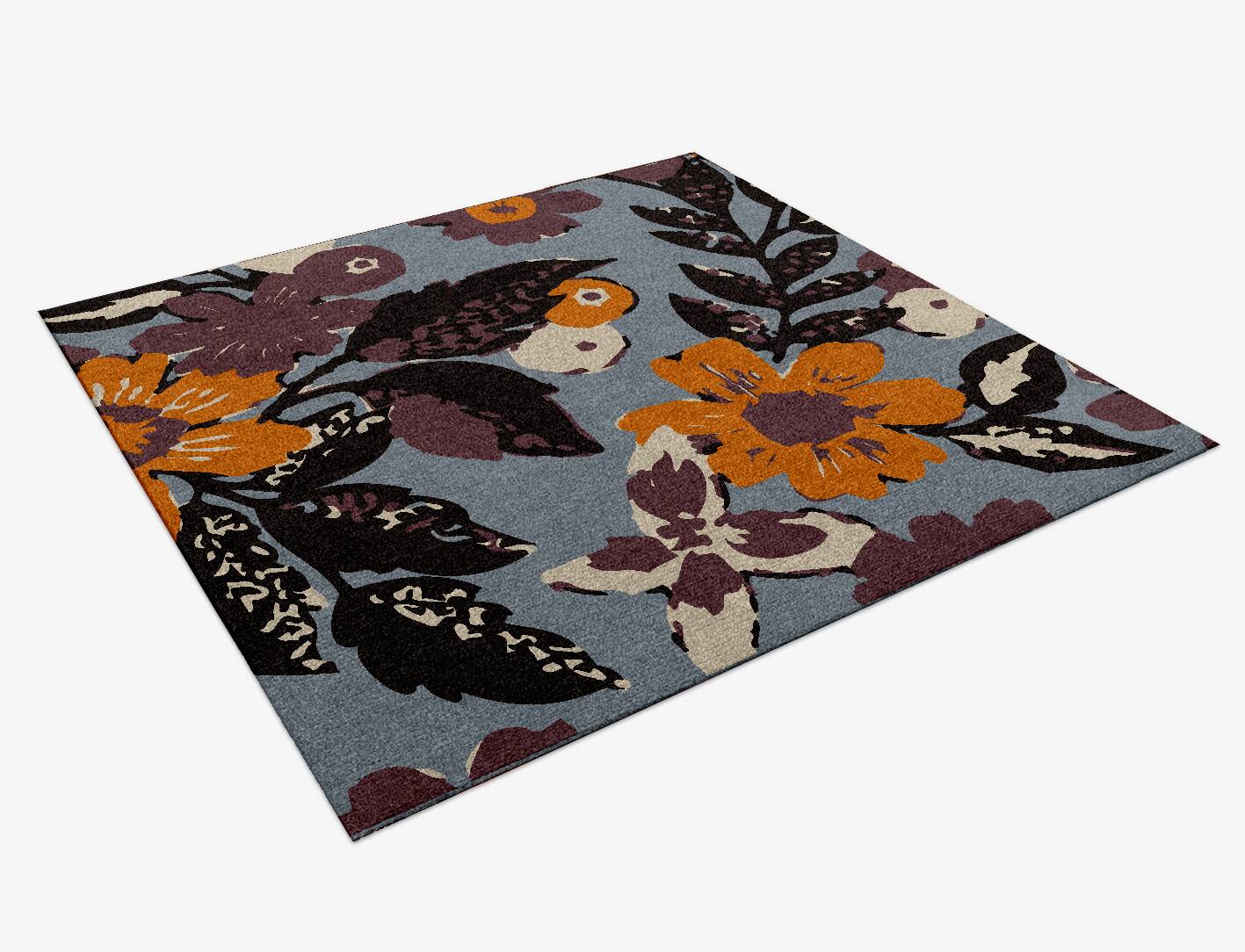 Eden Floral Square Hand Knotted Tibetan Wool Custom Rug by Rug Artisan