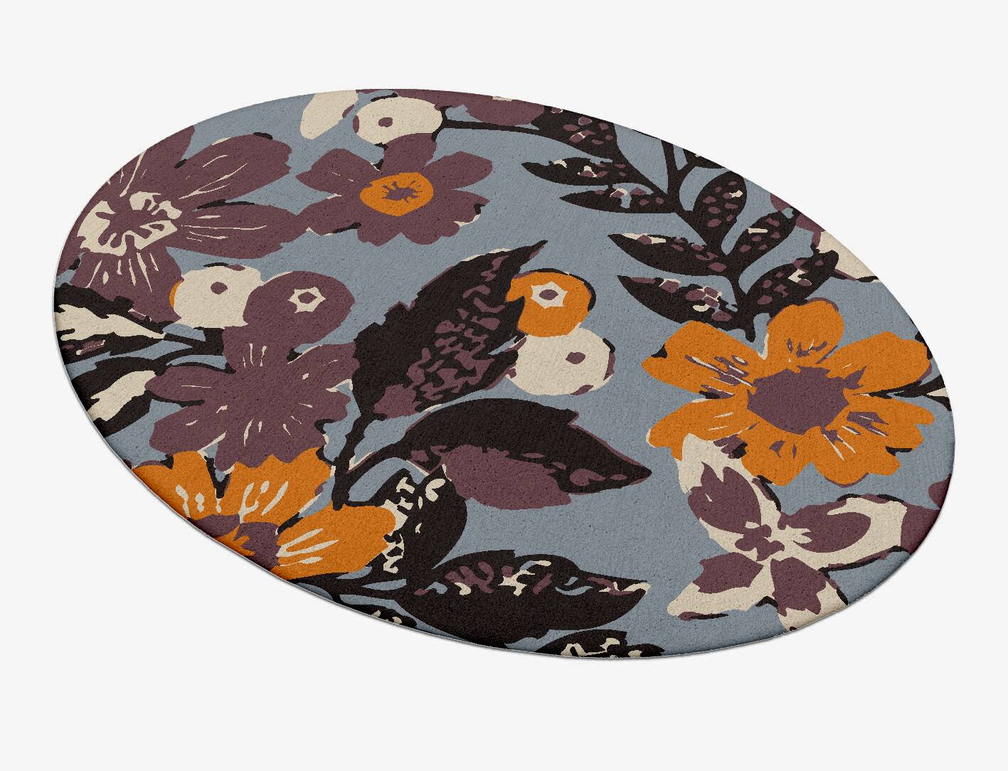 Eden Floral Oval Hand Tufted Pure Wool Custom Rug by Rug Artisan