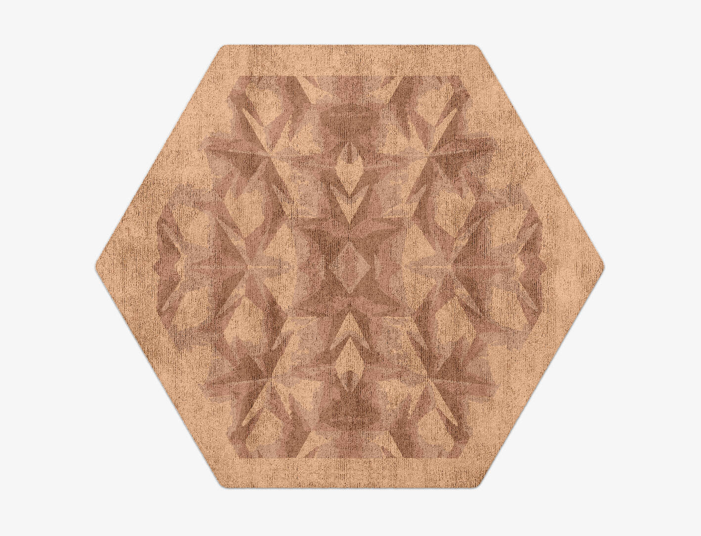 Edo Origami Hexagon Hand Tufted Bamboo Silk Custom Rug by Rug Artisan