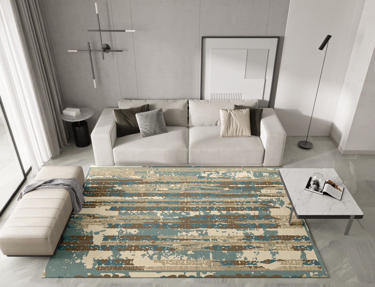 Eeman Persian Bagh Rectangle Hand Tufted Pure Wool Custom Rug by Rug Artisan