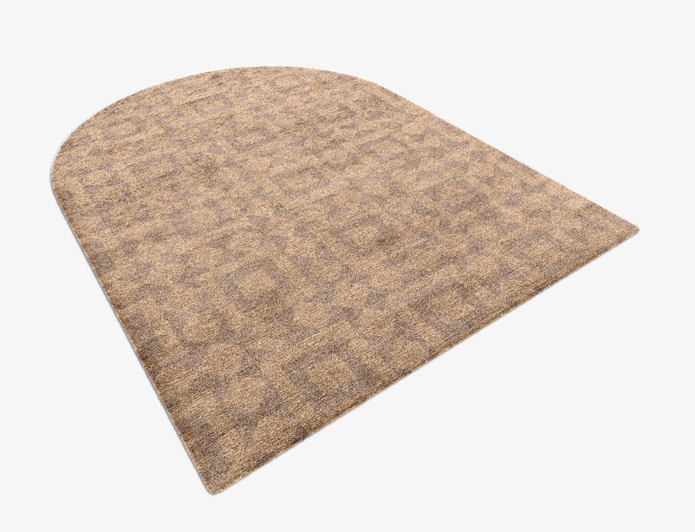 Eesome Minimalist Arch Hand Knotted Bamboo Silk Custom Rug by Rug Artisan