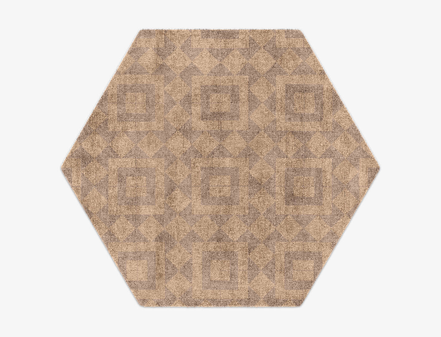 Eesome Minimalist Hexagon Hand Knotted Bamboo Silk Custom Rug by Rug Artisan