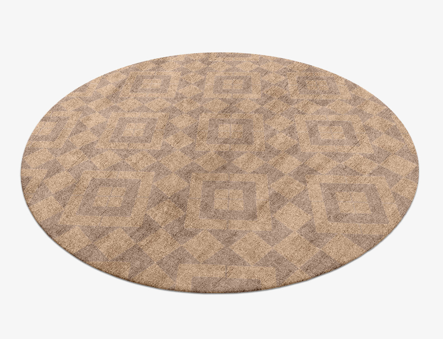 Eesome Minimalist Round Hand Knotted Bamboo Silk Custom Rug by Rug Artisan