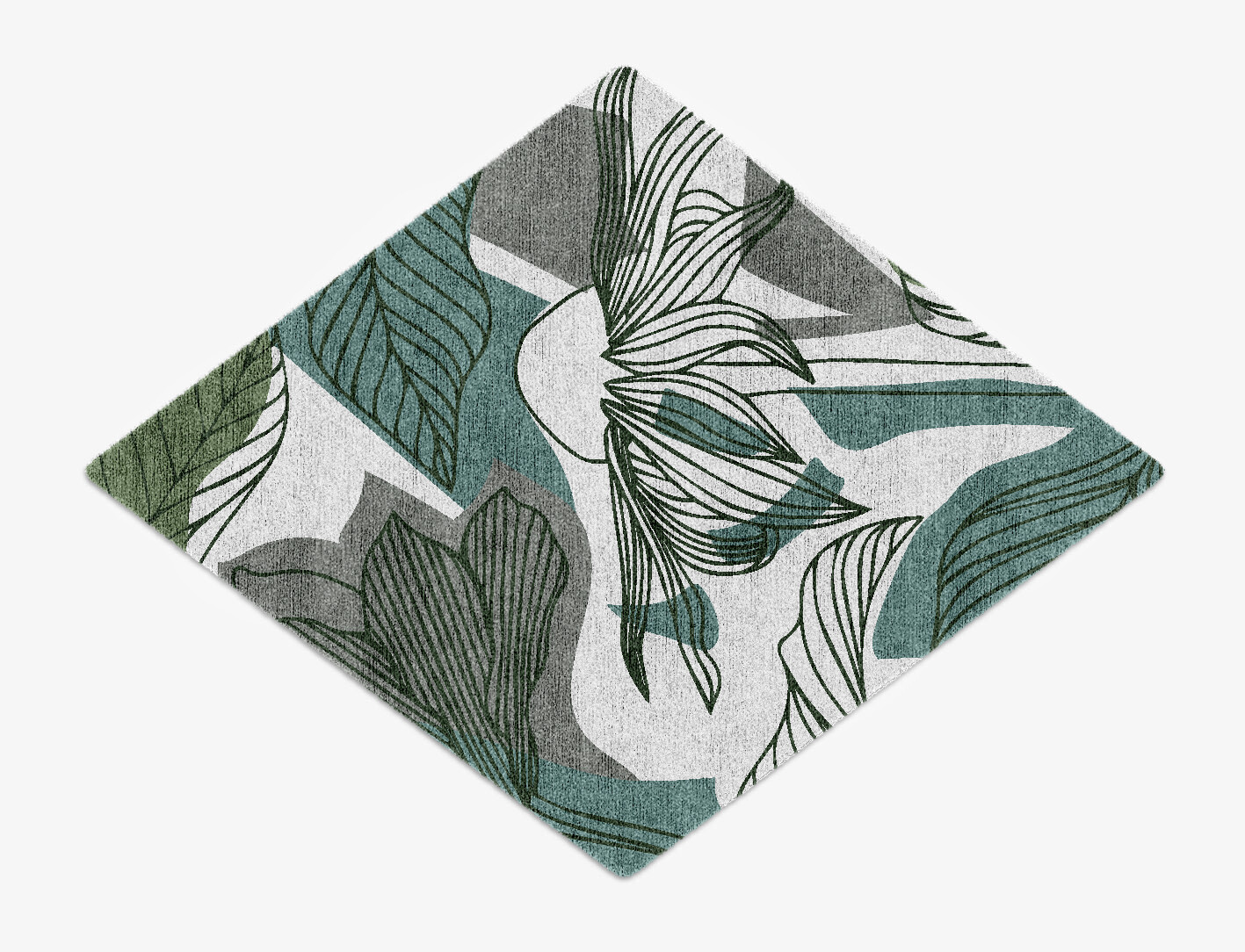 Eglangtine Field of Flowers Diamond Hand Knotted Bamboo Silk Custom Rug by Rug Artisan
