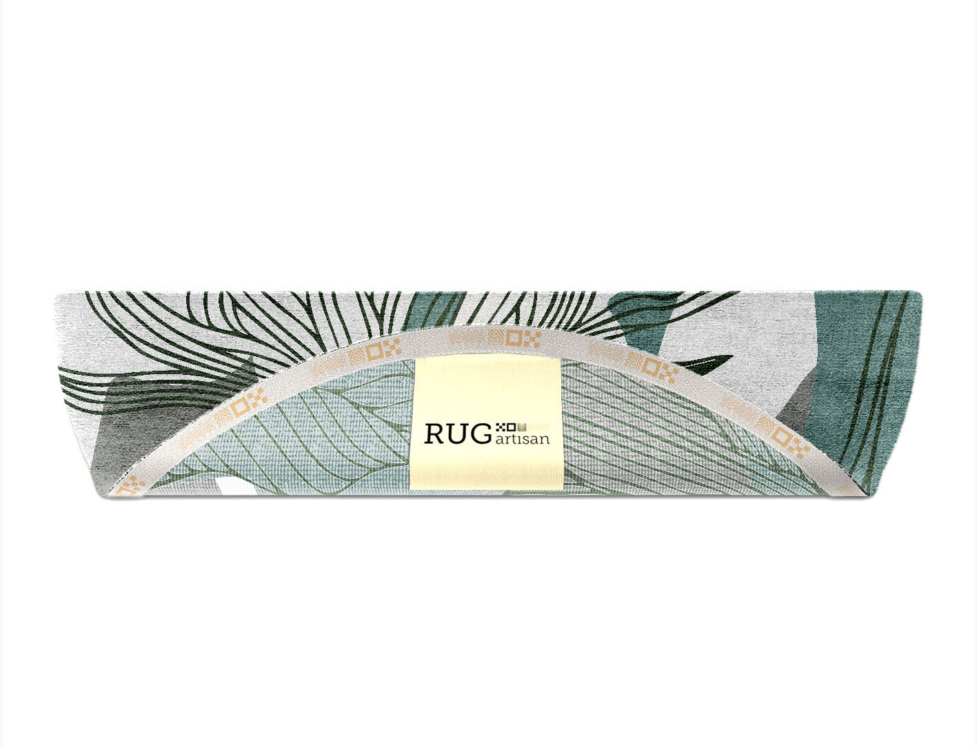 Eglangtine Field of Flowers Halfmoon Hand Knotted Bamboo Silk Custom Rug by Rug Artisan