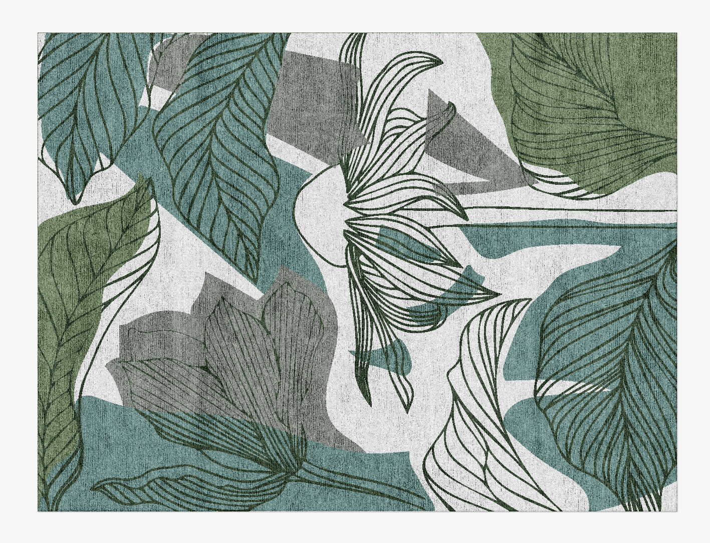 Eglangtine Field of Flowers Rectangle Hand Knotted Bamboo Silk Custom Rug by Rug Artisan