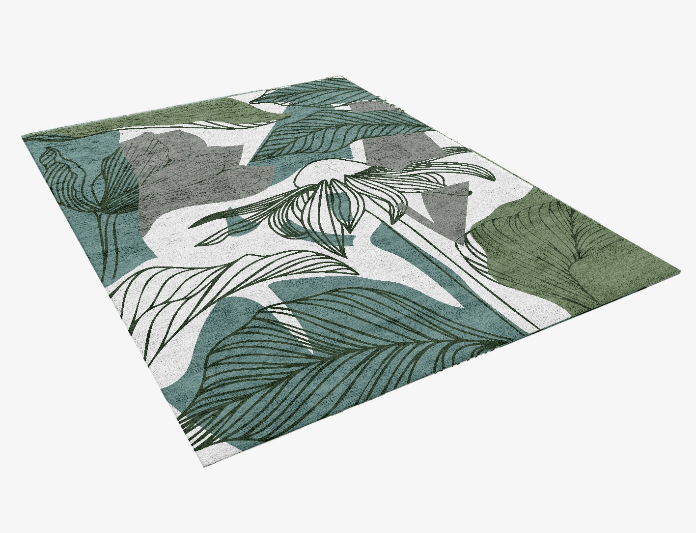 Eglangtine Field of Flowers Rectangle Hand Knotted Bamboo Silk Custom Rug by Rug Artisan