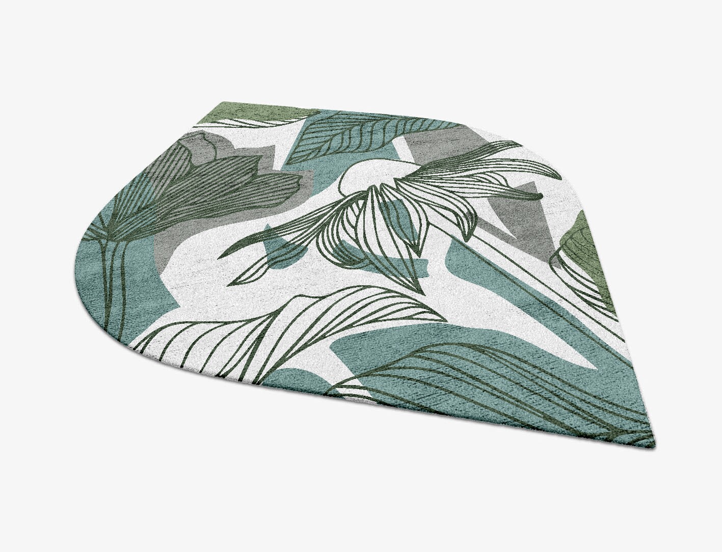 Eglangtine Field of Flowers Ogee Hand Tufted Bamboo Silk Custom Rug by Rug Artisan