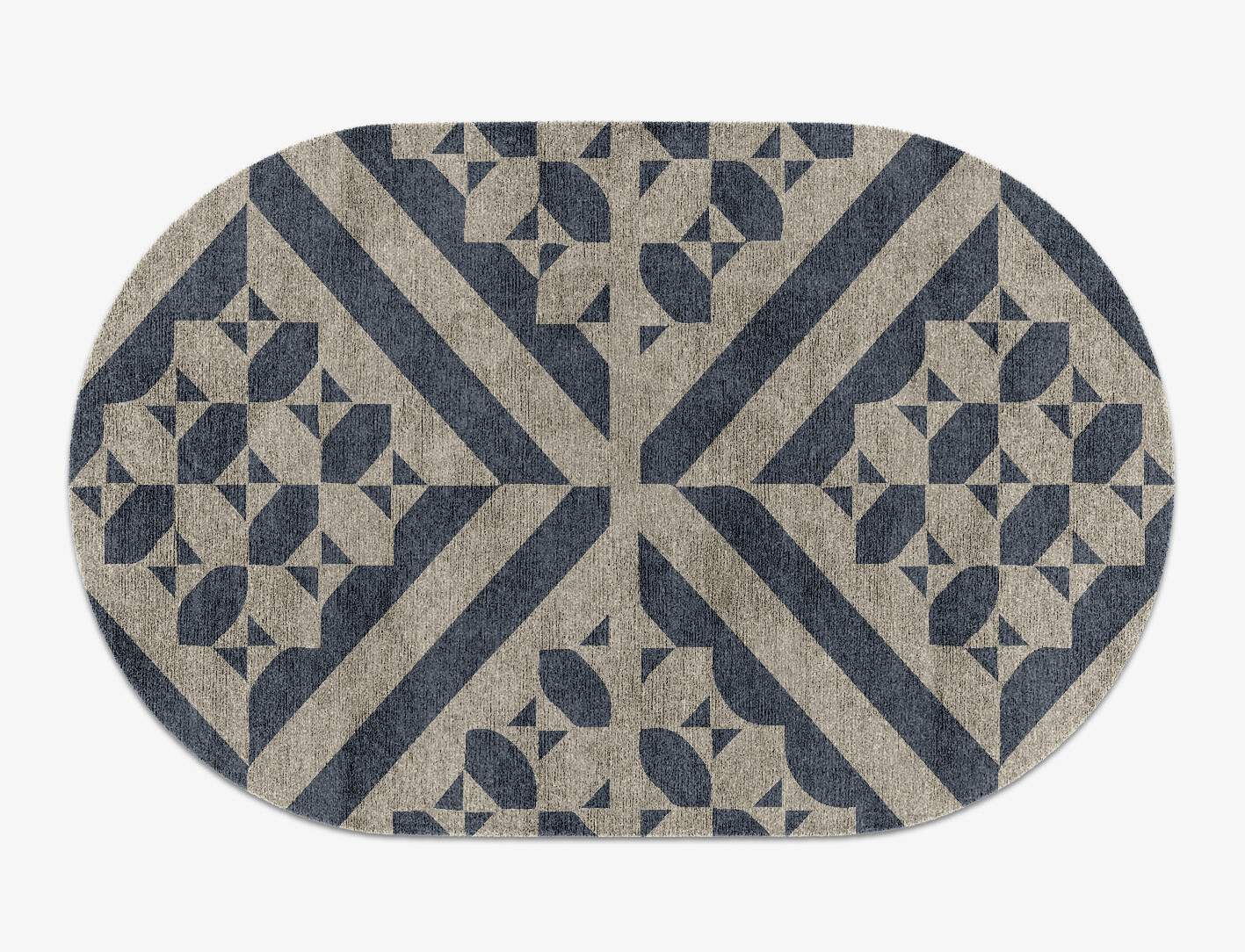 Elan Geometric Capsule Hand Knotted Bamboo Silk Custom Rug by Rug Artisan