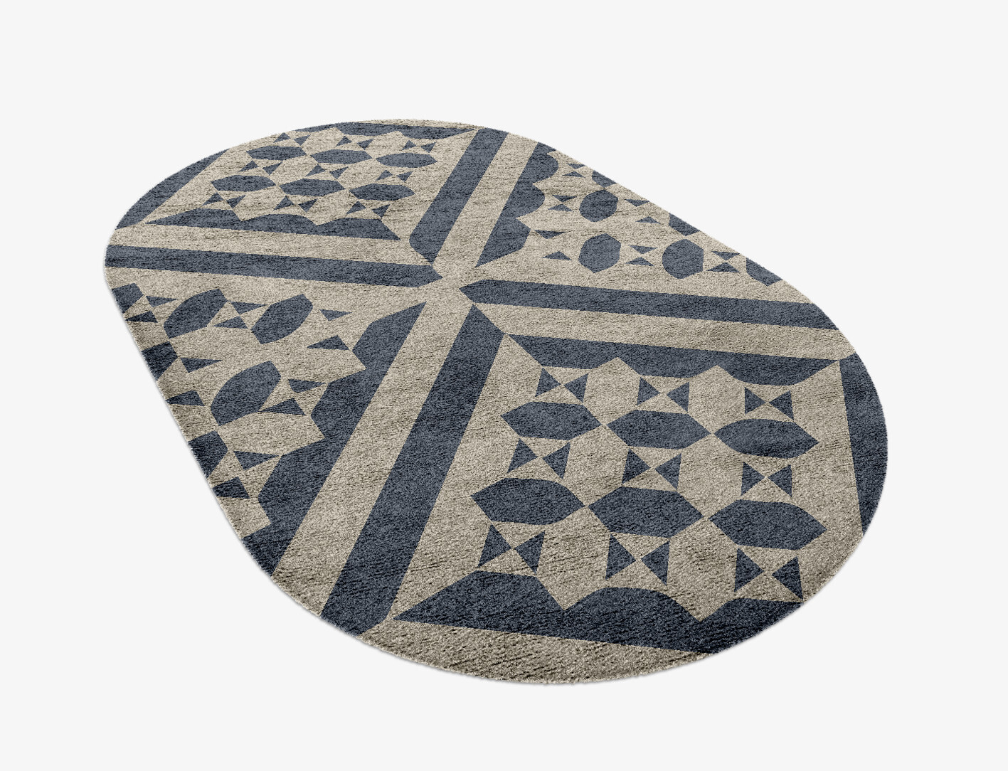 Elan Geometric Capsule Hand Knotted Bamboo Silk Custom Rug by Rug Artisan