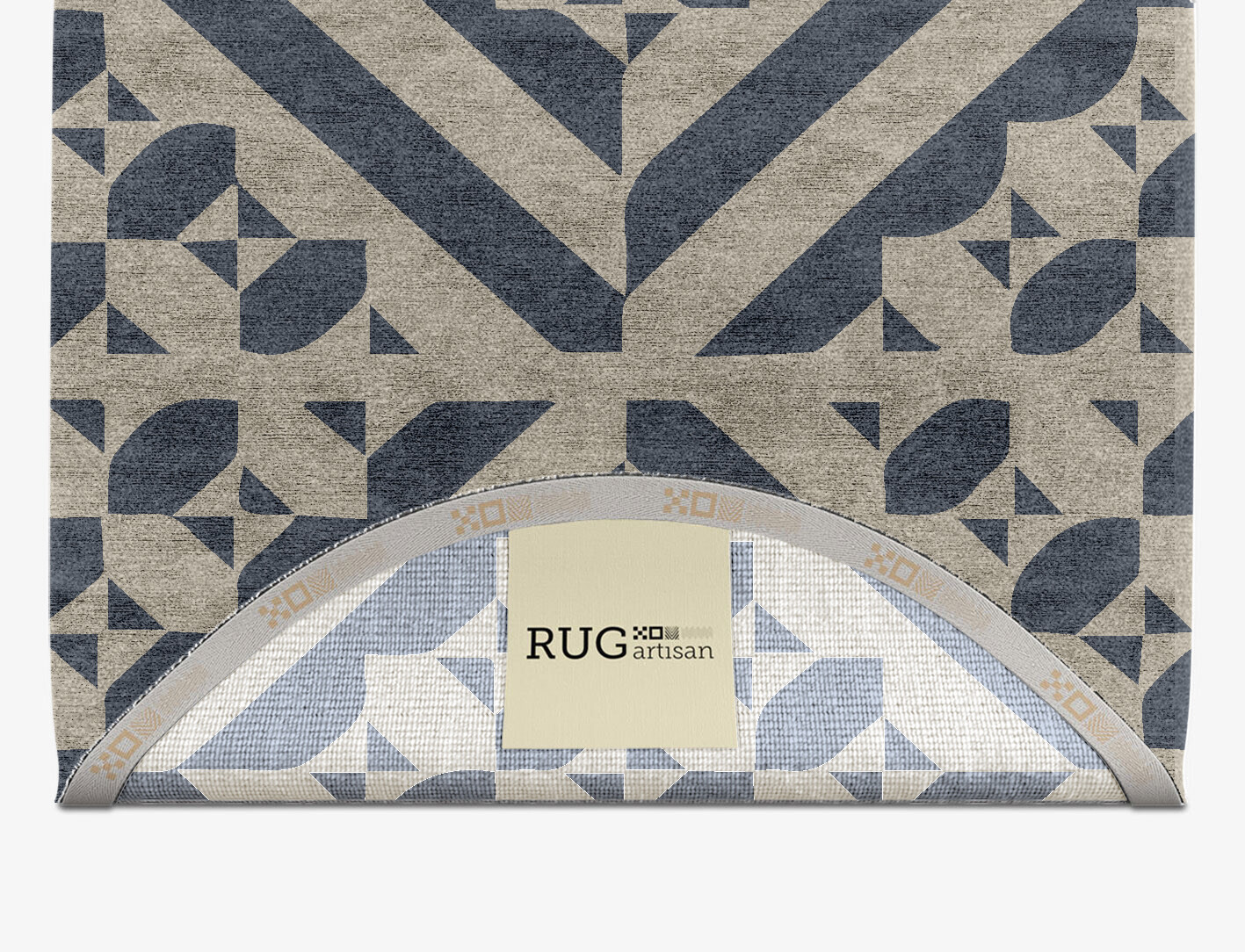 Elan Geometric Capsule Hand Knotted Bamboo Silk Custom Rug by Rug Artisan