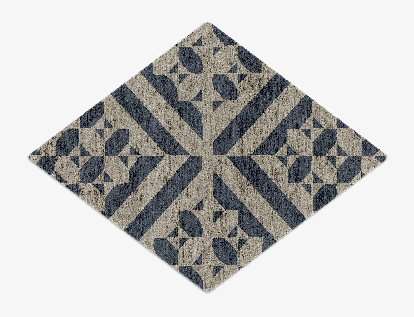 Elan Geometric Diamond Hand Knotted Bamboo Silk Custom Rug by Rug Artisan
