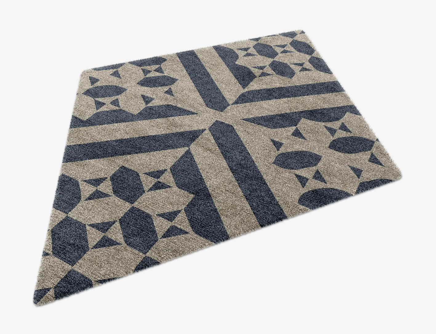 Elan Geometric Diamond Hand Knotted Bamboo Silk Custom Rug by Rug Artisan