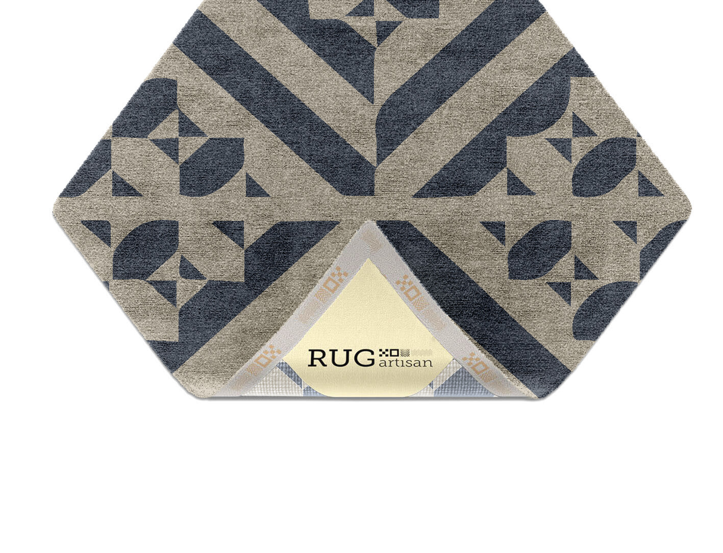 Elan Geometric Diamond Hand Knotted Bamboo Silk Custom Rug by Rug Artisan