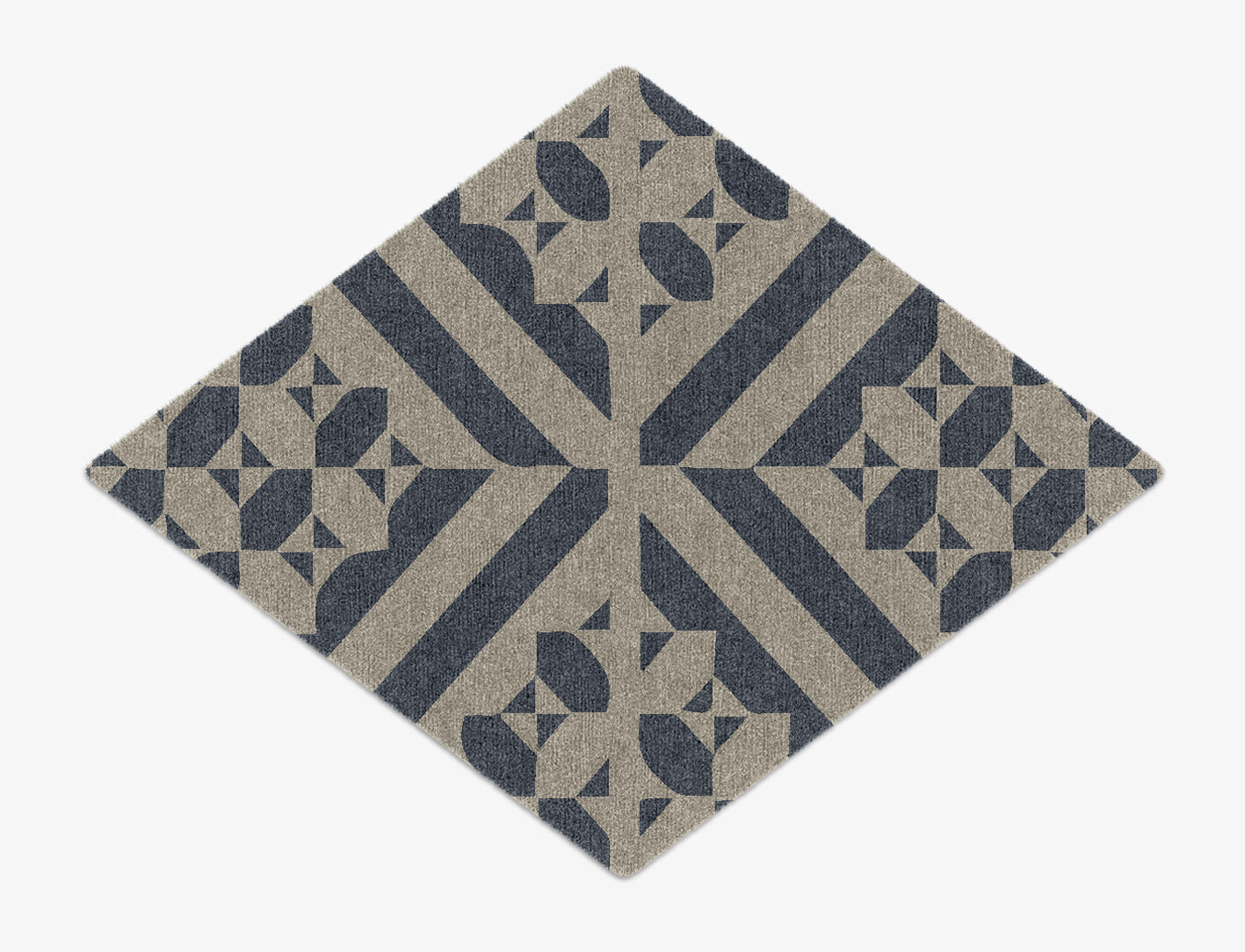 Elan Geometric Diamond Hand Knotted Tibetan Wool Custom Rug by Rug Artisan