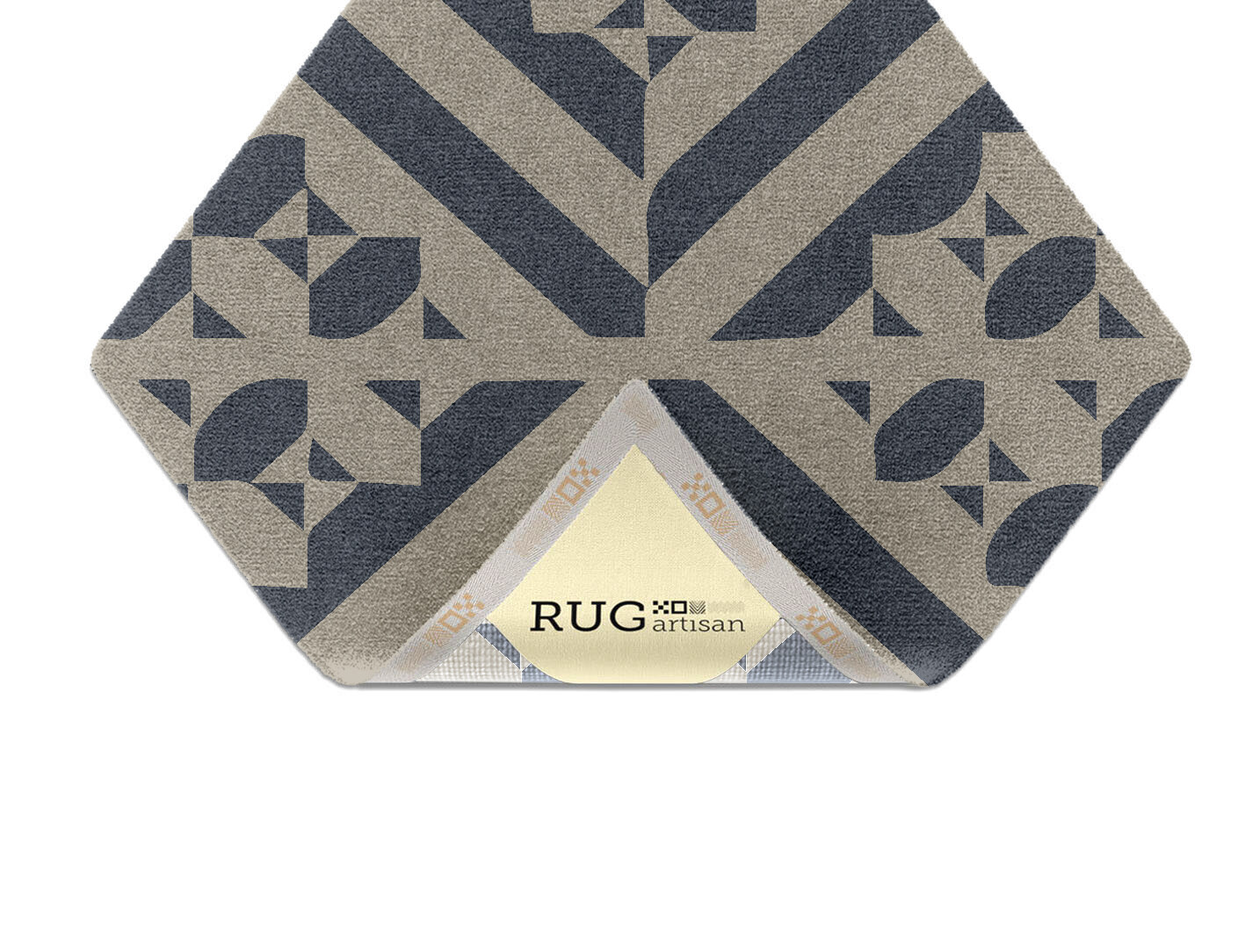 Elan Geometric Diamond Hand Knotted Tibetan Wool Custom Rug by Rug Artisan