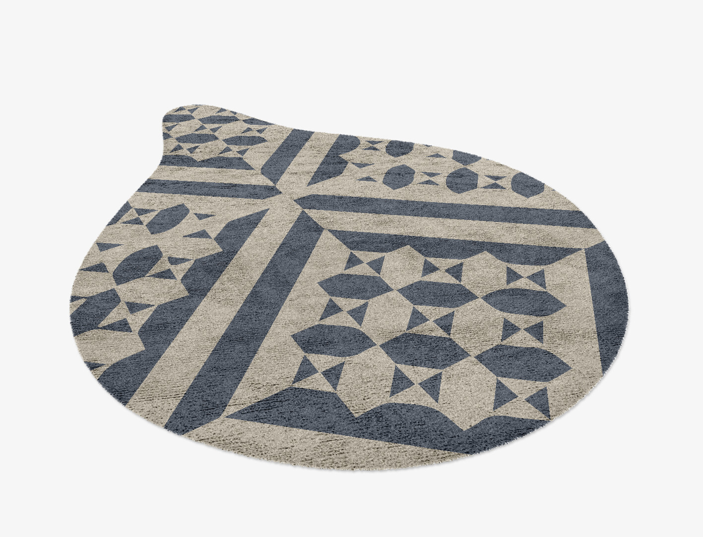 Elan Geometric Drop Hand Knotted Bamboo Silk Custom Rug by Rug Artisan