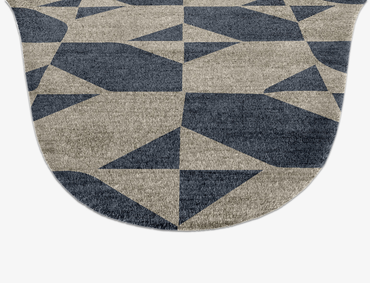 Elan Geometric Drop Hand Knotted Bamboo Silk Custom Rug by Rug Artisan