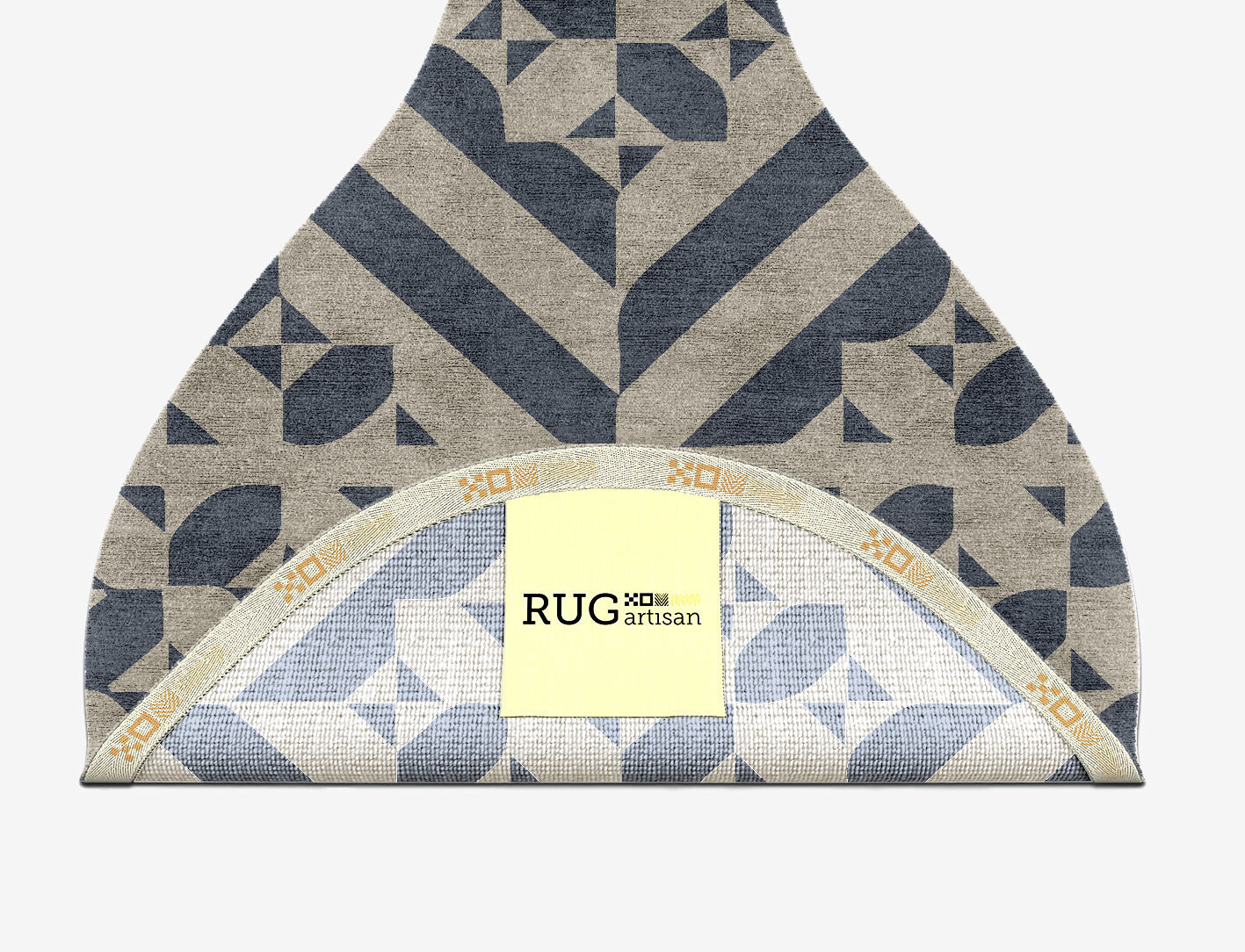 Elan Geometric Drop Hand Knotted Bamboo Silk Custom Rug by Rug Artisan