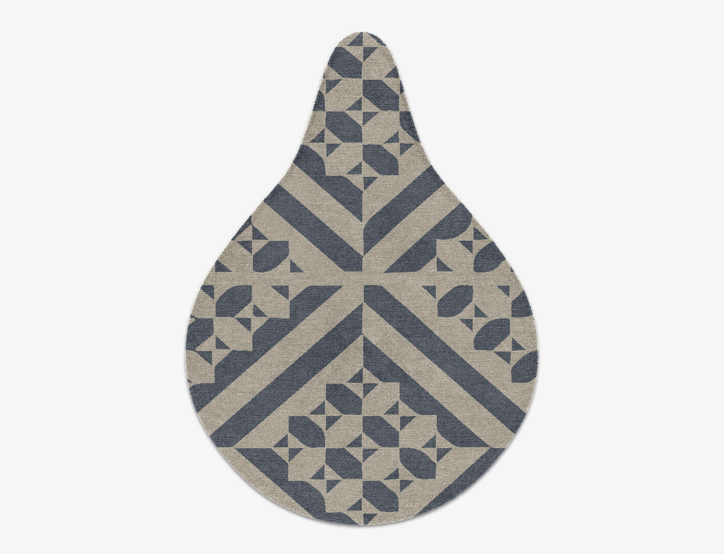 Elan Geometric Drop Hand Knotted Tibetan Wool Custom Rug by Rug Artisan