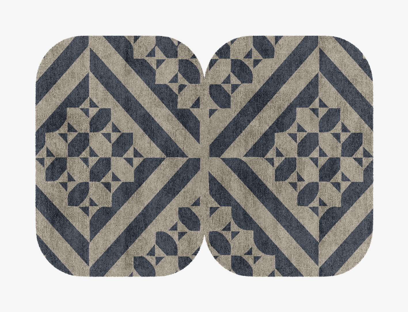 Elan Geometric Eight Hand Knotted Bamboo Silk Custom Rug by Rug Artisan