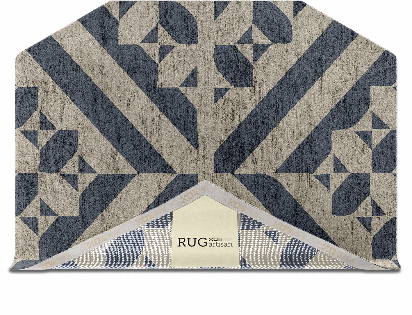 Elan Geometric Hexagon Hand Knotted Bamboo Silk Custom Rug by Rug Artisan