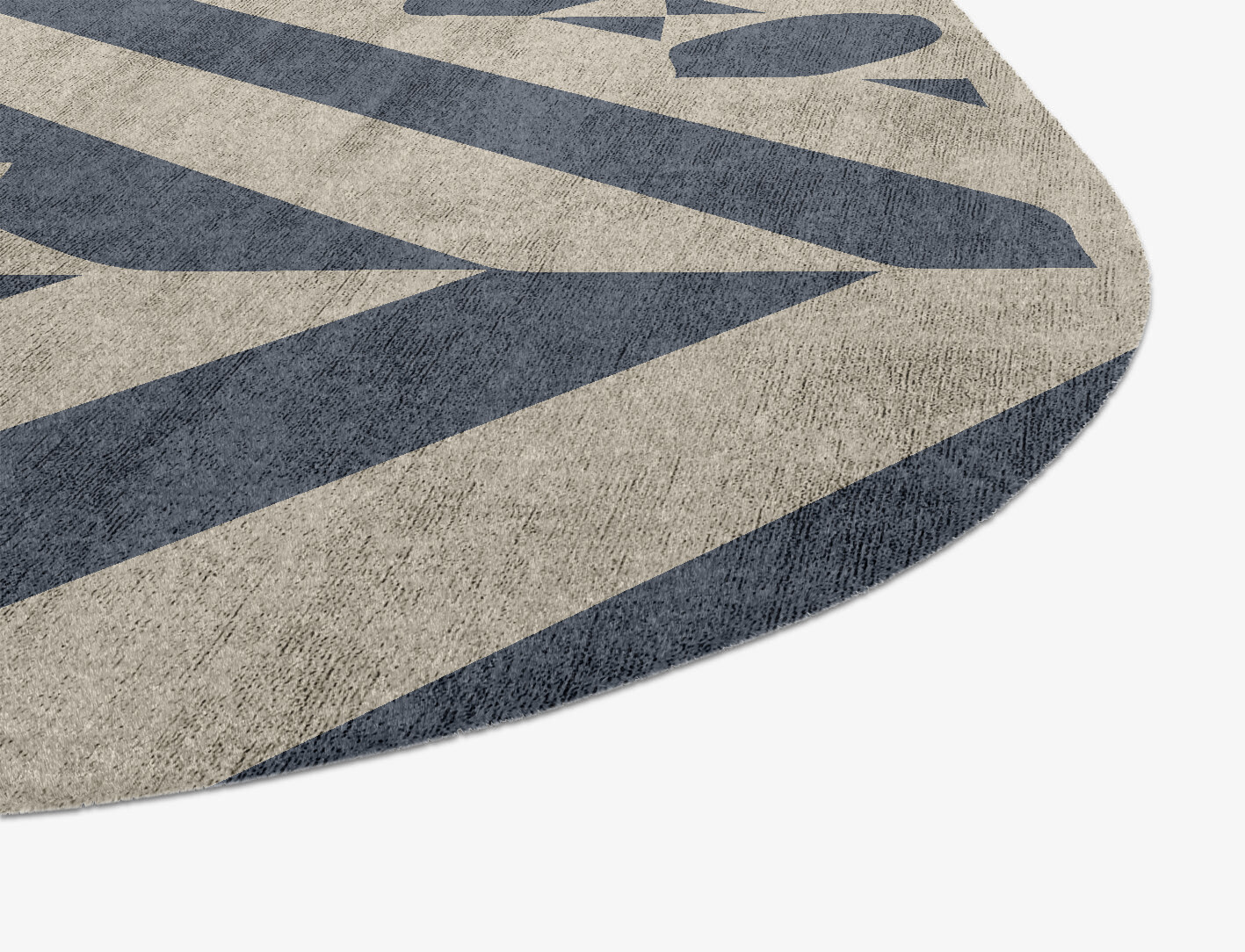 Elan Geometric Oblong Hand Knotted Bamboo Silk Custom Rug by Rug Artisan