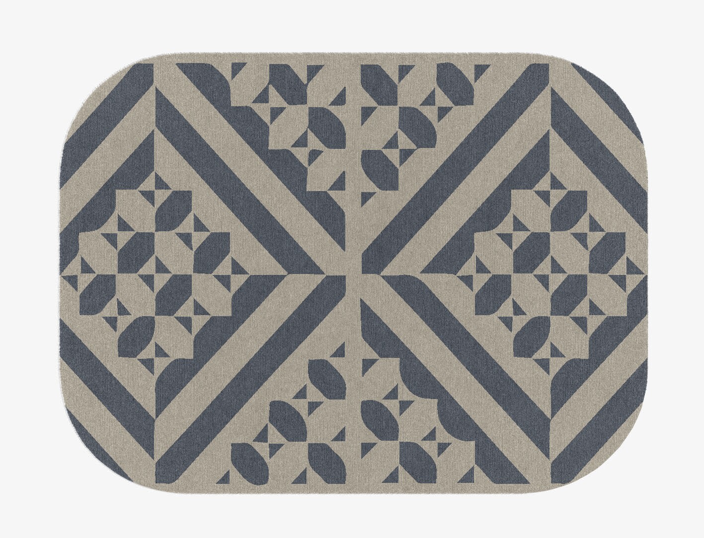 Elan Geometric Oblong Hand Knotted Tibetan Wool Custom Rug by Rug Artisan