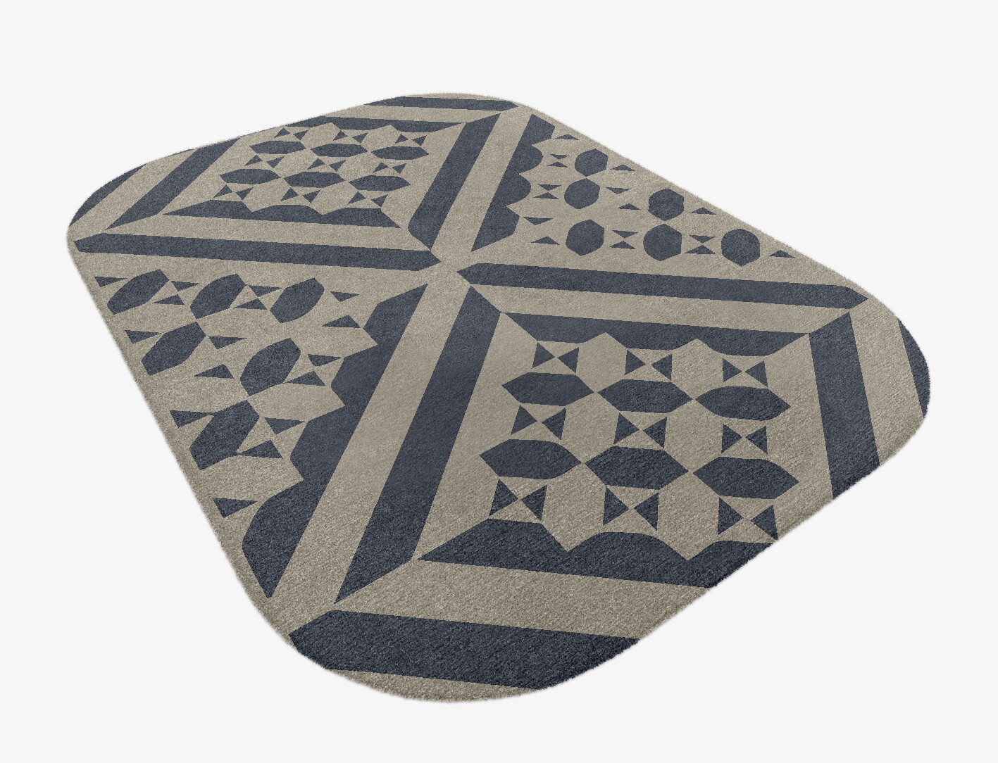 Elan Geometric Oblong Hand Knotted Tibetan Wool Custom Rug by Rug Artisan