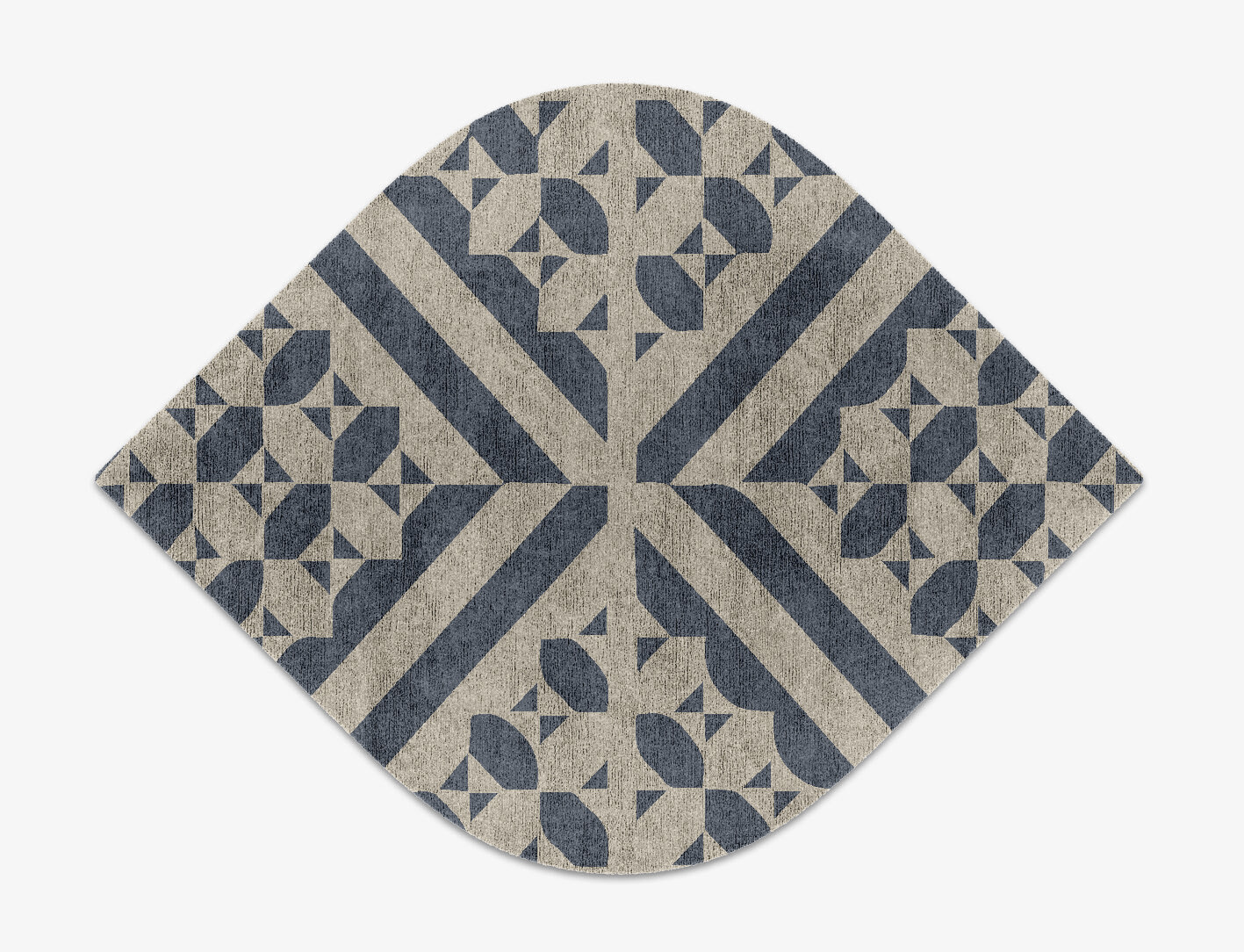 Elan Geometric Ogee Hand Knotted Bamboo Silk Custom Rug by Rug Artisan