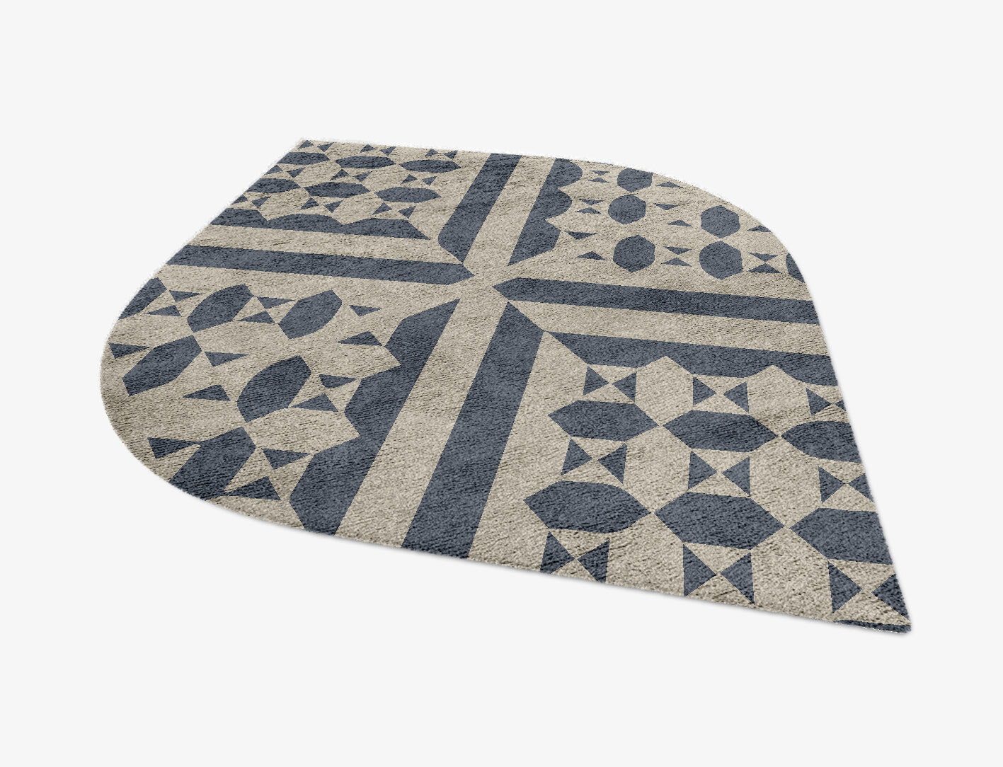 Elan Geometric Ogee Hand Knotted Bamboo Silk Custom Rug by Rug Artisan
