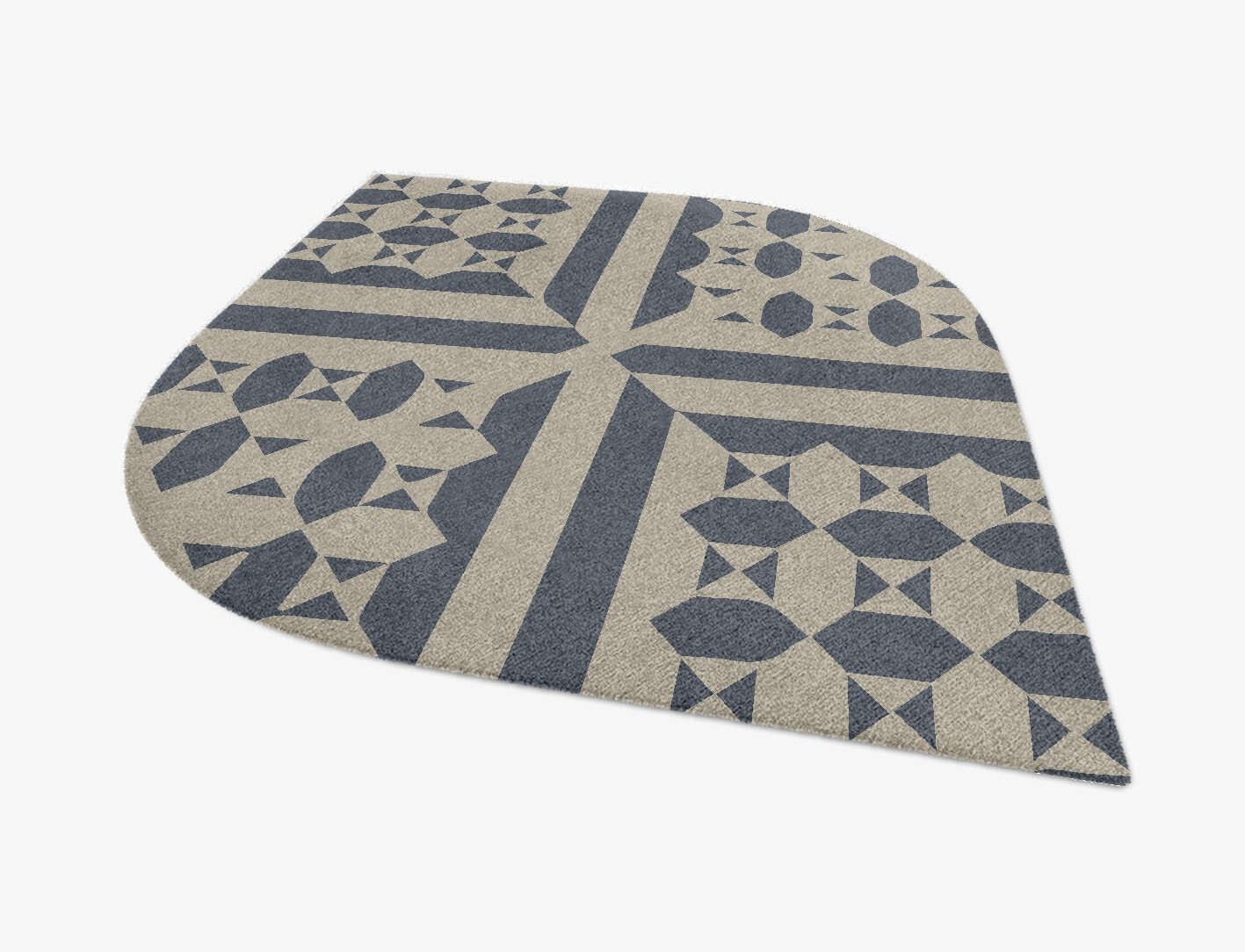 Elan Geometric Ogee Hand Knotted Tibetan Wool Custom Rug by Rug Artisan