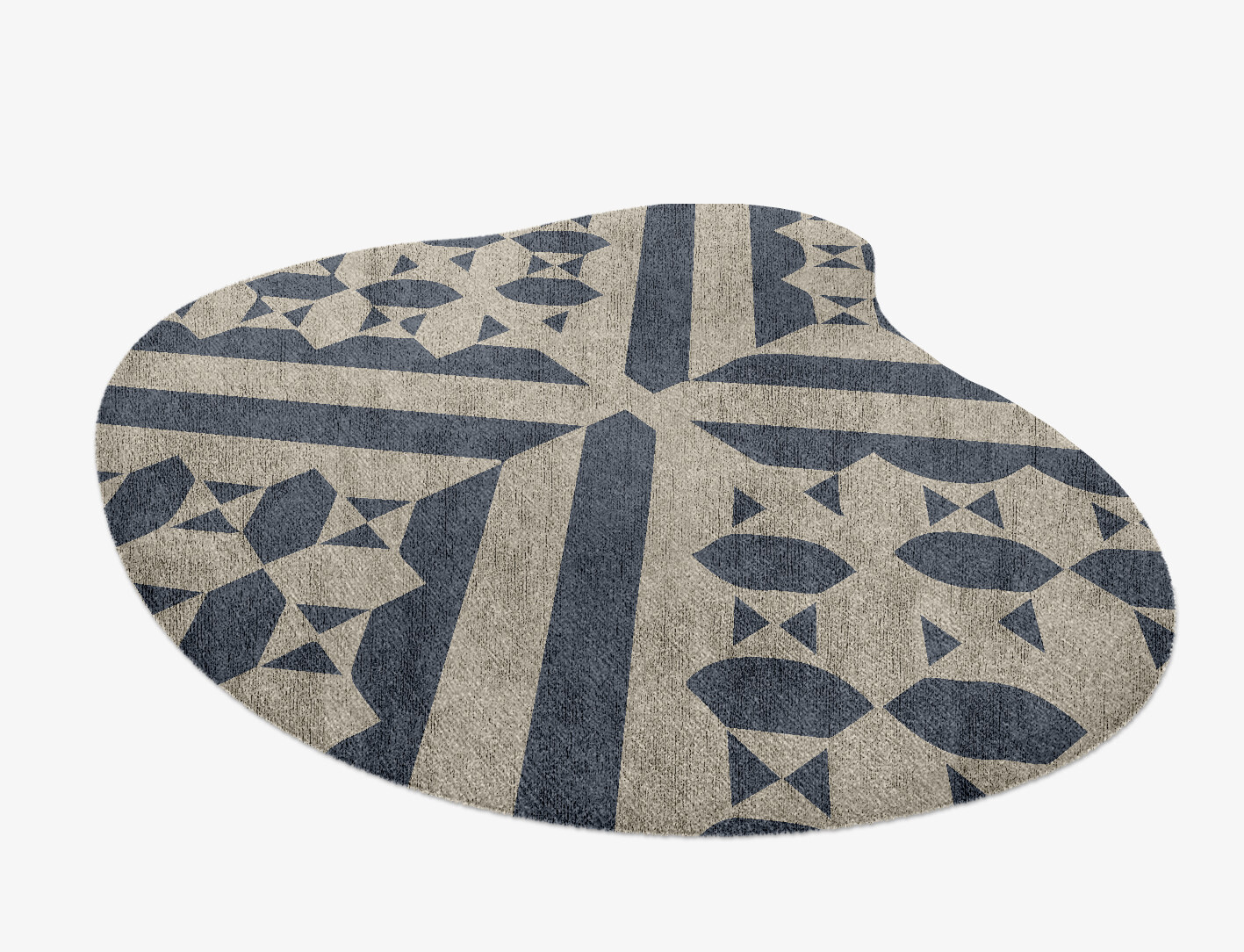 Elan Geometric Splash Hand Knotted Bamboo Silk Custom Rug by Rug Artisan